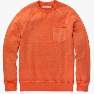 Outerknown Men’s Sur Pocket Pullover Sweatshirt coral color